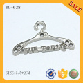 MC638 Personalized silver metal brand label for clothing